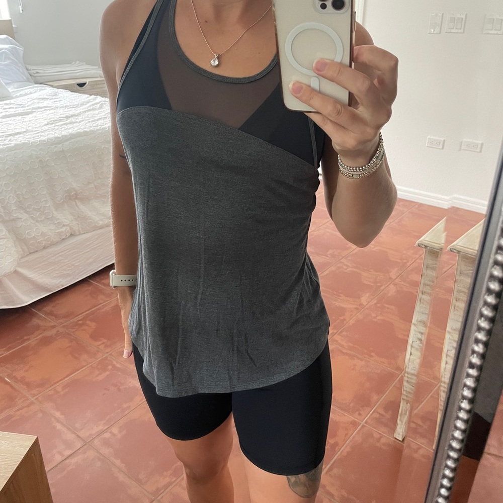 Women's Gray Sleeveless Top